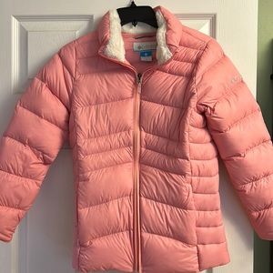 Pink Girls Columbia Puffer Coat SzM